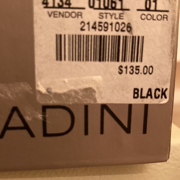 Adrienne Vittadini NIB Black and Linen Slides - Size 6 - Picture 8 of 8